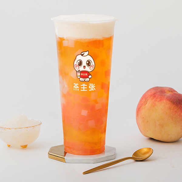 茶主张桃桃芝士奶盖奶茶